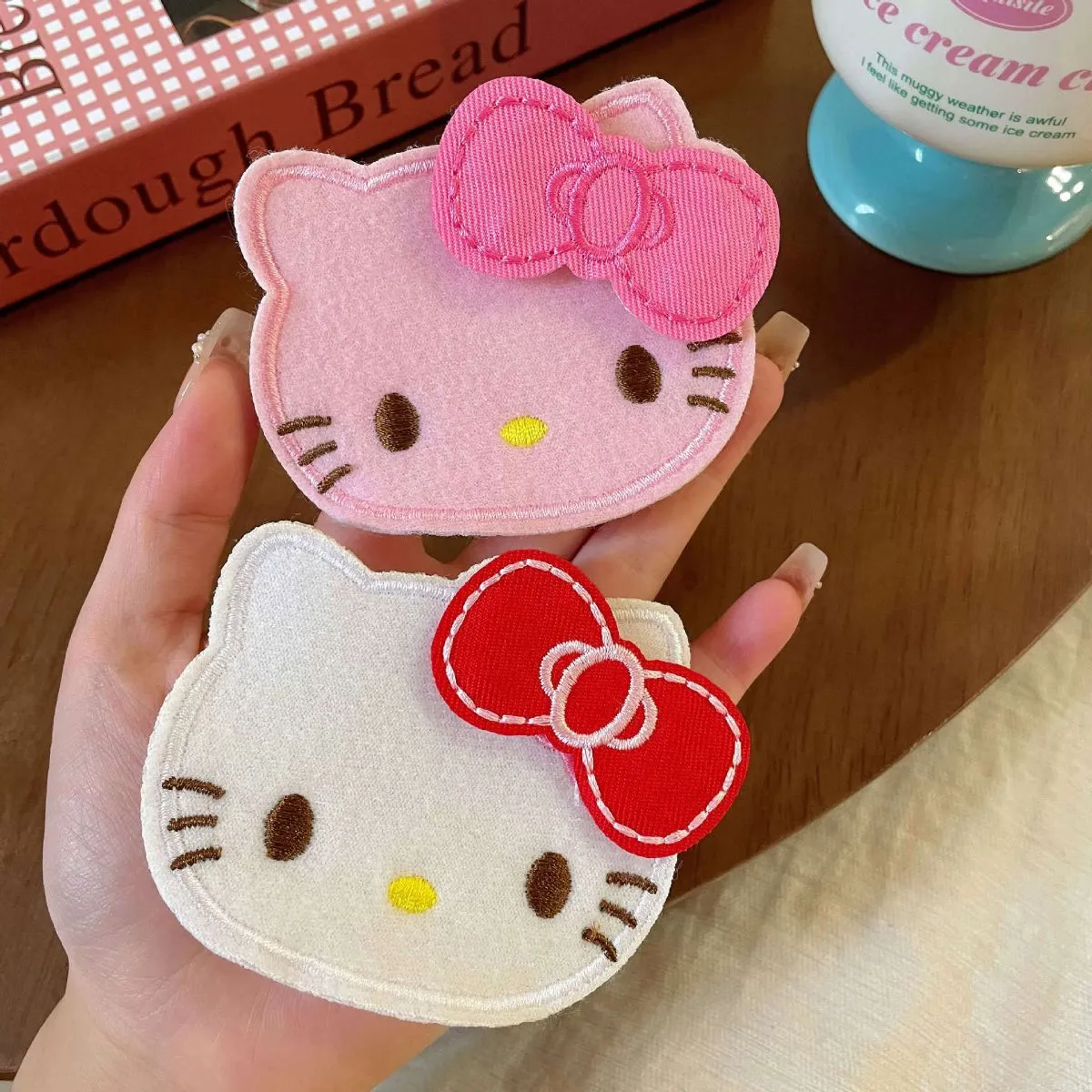 Cute Bow Velcro Hair Stickers for Women – No Trace Bangs Flyaway Hair Grips, Seamless Hair Fringe Pads for Makeup & Face Washing, Adhesive Hair Accessories